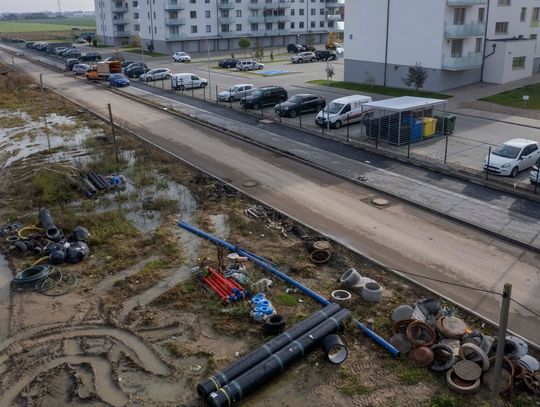 Budowana ulica na osiedlu Powstańców Wielkopolskich w Ciechanowie