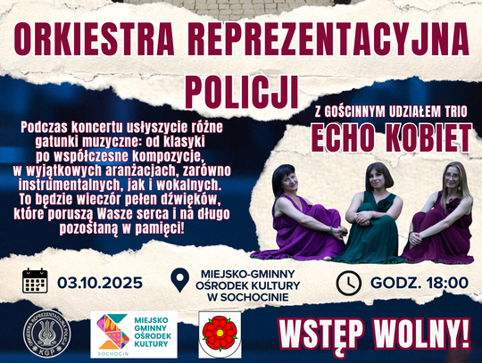 Plakat zapowiadający koncert orkiestry policji