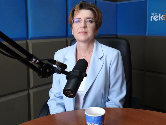 Dr inż. Małgorzata Niestępska w studiu Radia Rekord