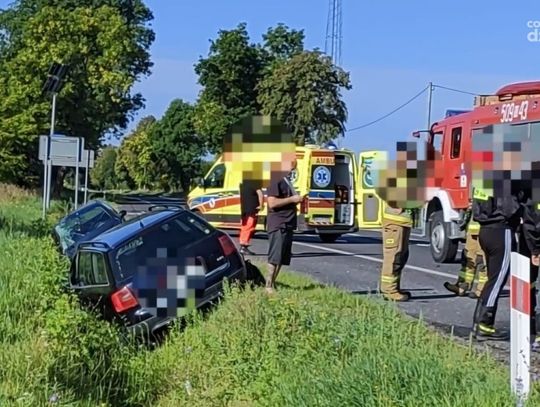 Wypadek na DK 61 w Orzycu - jedna osoba ranna