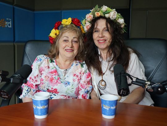 Janina Janakakos-Szymańska i Ewa Jeziółkowska w studiu Radia Rekord Mazowsze