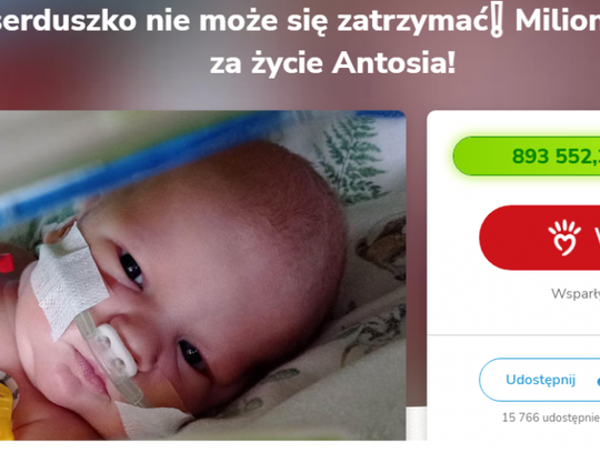 Zbiórka pieniędzy dla Antosia zakończona sukcesem!