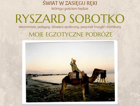 Plakat o spotkaniu z Ryszardem Sobotko