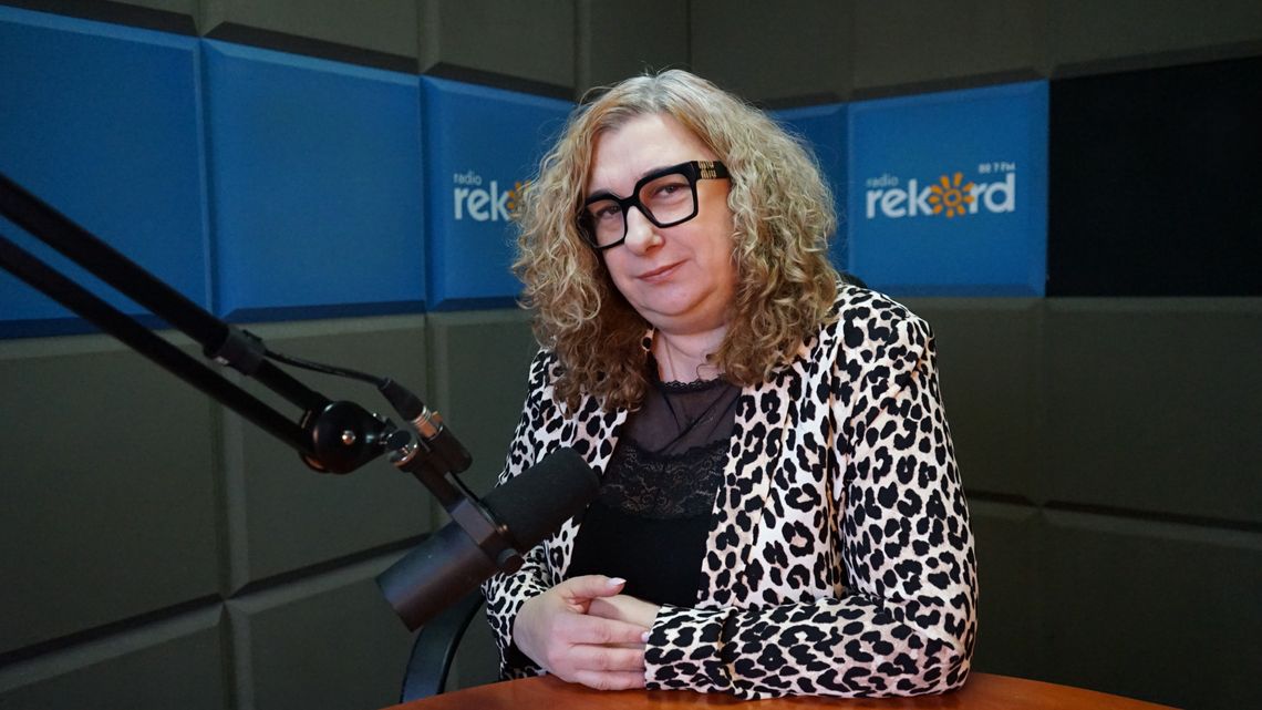 Renata Żmijewska w studiu Radia Rekord Mazowsze