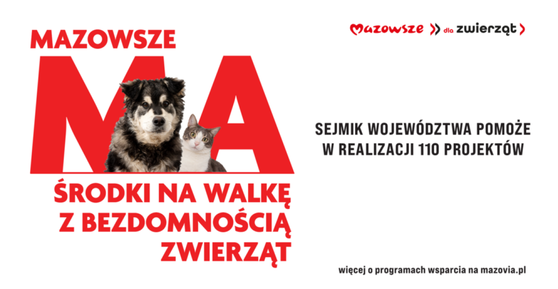 1,5 mln zł na 110 projektów związanych ze zwierzętami