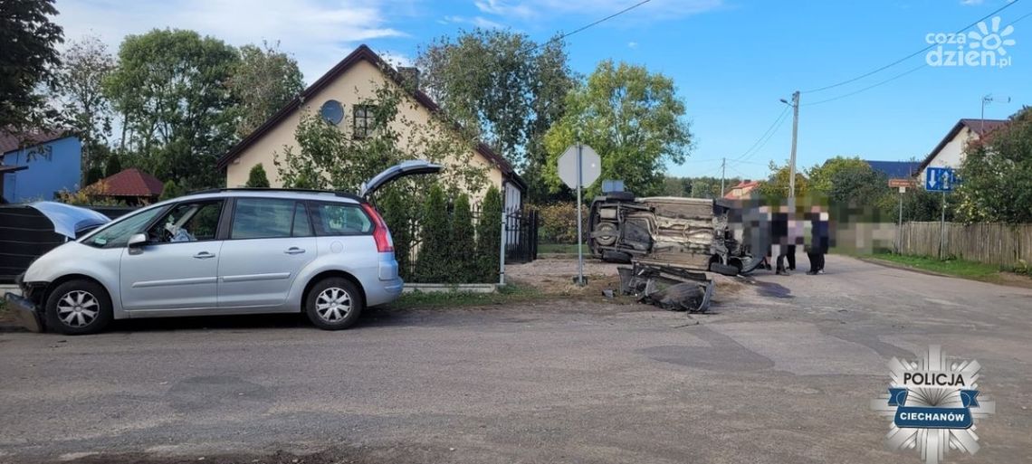 10 zdarzeń drogowych w powiecie ciechanowskim jednego dnia