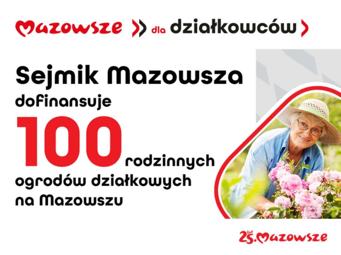 100 rodzinnych ogrodów działkowych ze wsparciem sejmiku