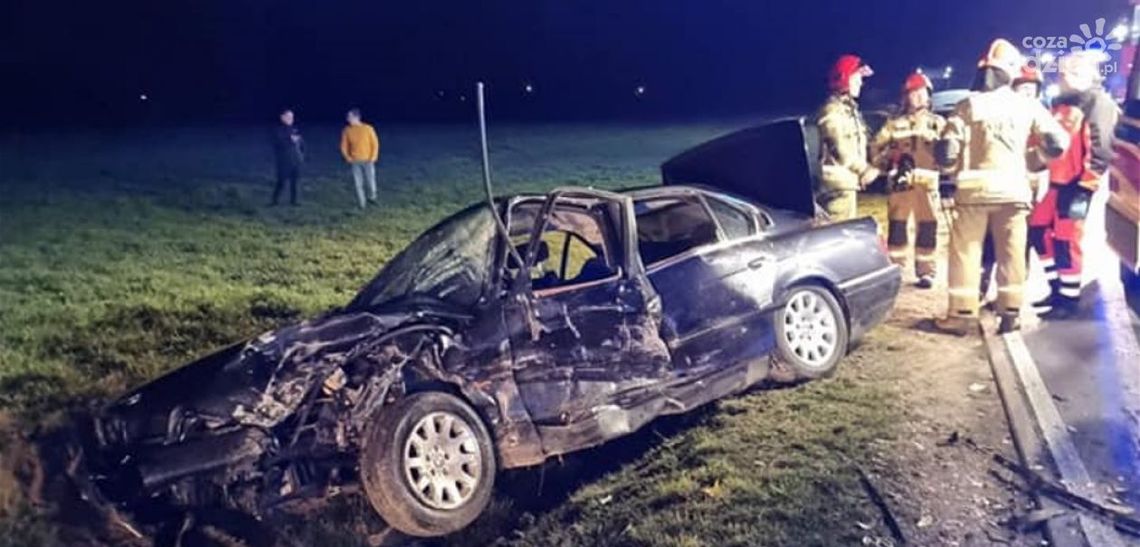 2 osoby ranne. Groźny wypadek na drodze Gołymin-Pułtusk