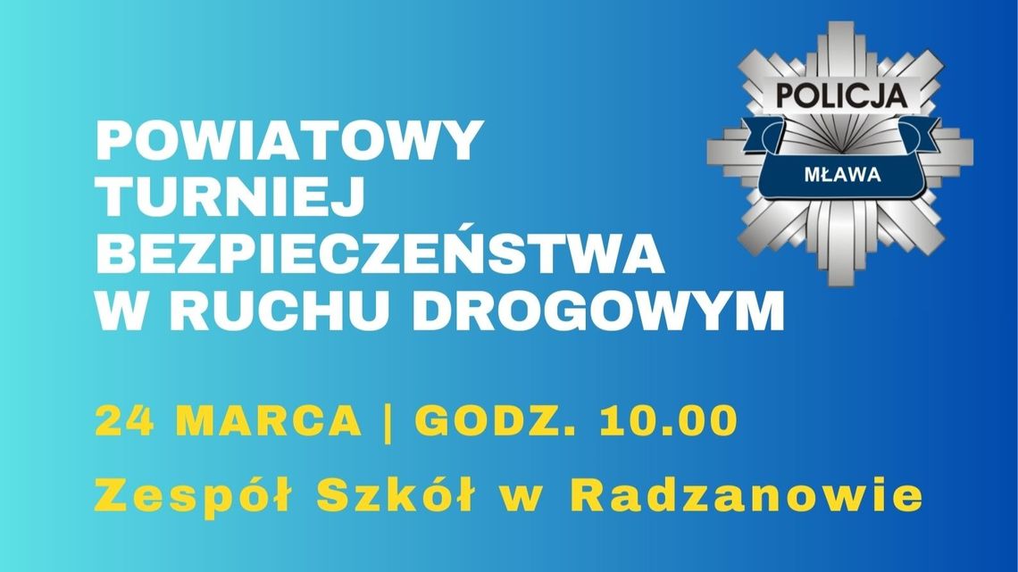 24 drużyny powalczą o puchar w Radzanowie. Nadchodzi Powiatowy Turniej Bezpieczeństwa w Ruchu Drogowym