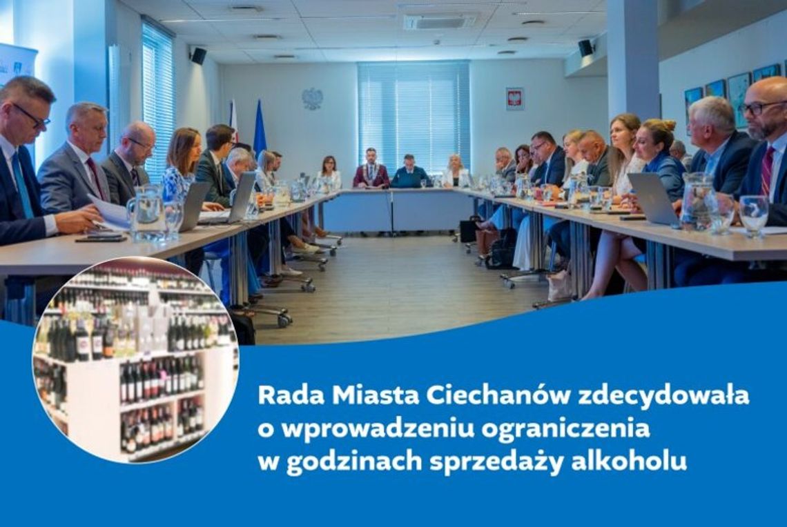 Będzie "cisza alkoholowa" w Ciechanowie. Radni zdecydowali jednogłośnie