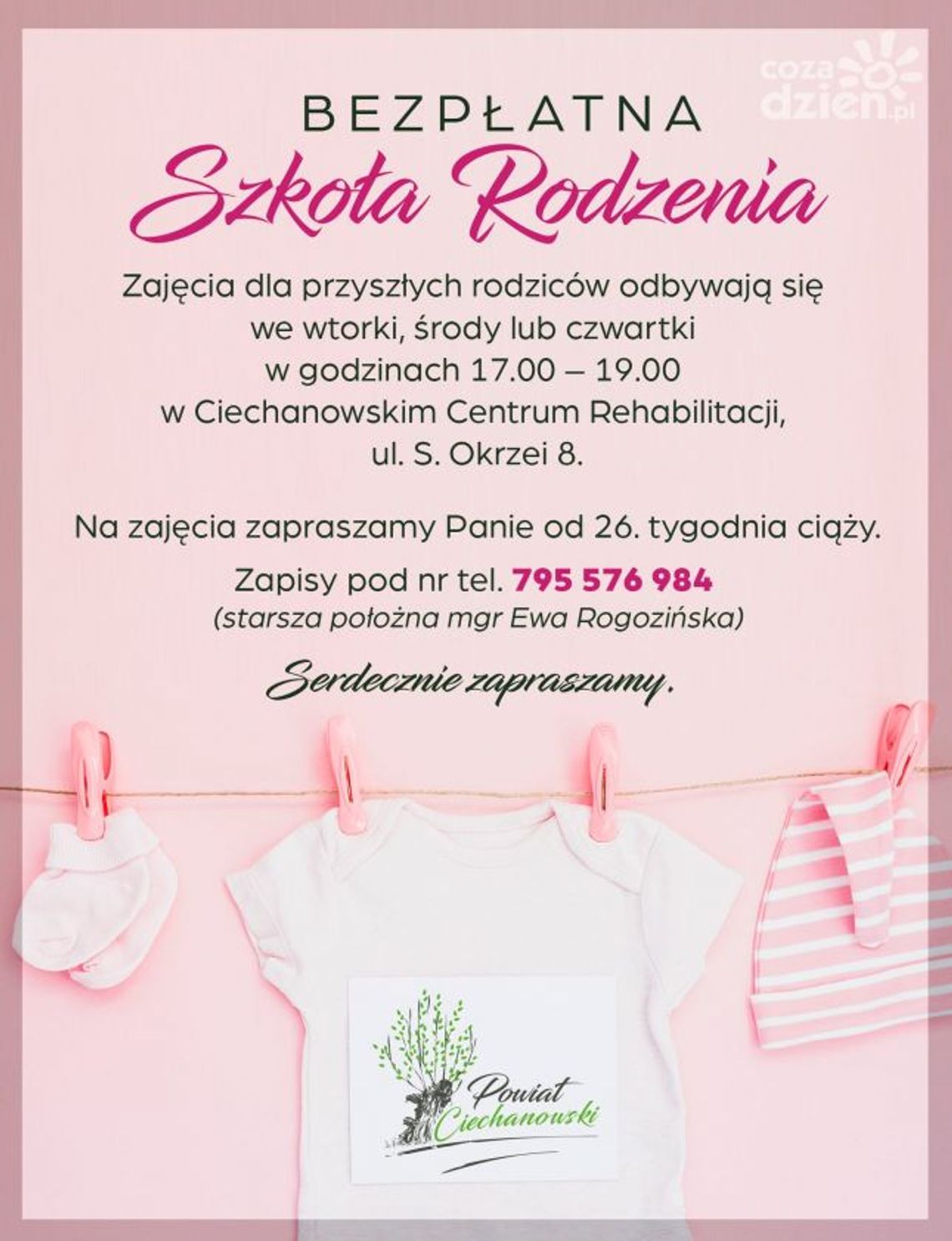 Bezpłatna szkoła rodzenia w Ciechanowie przyjmuje zapisy dla przyszłych mam i tatusiów
