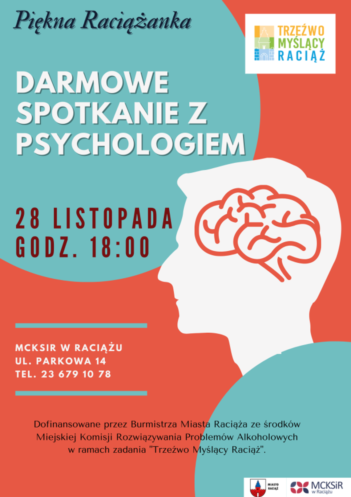 Bezpłatne warsztaty terapeutyczne i spotkanie z psychologiem w Raciążu – już jutro!