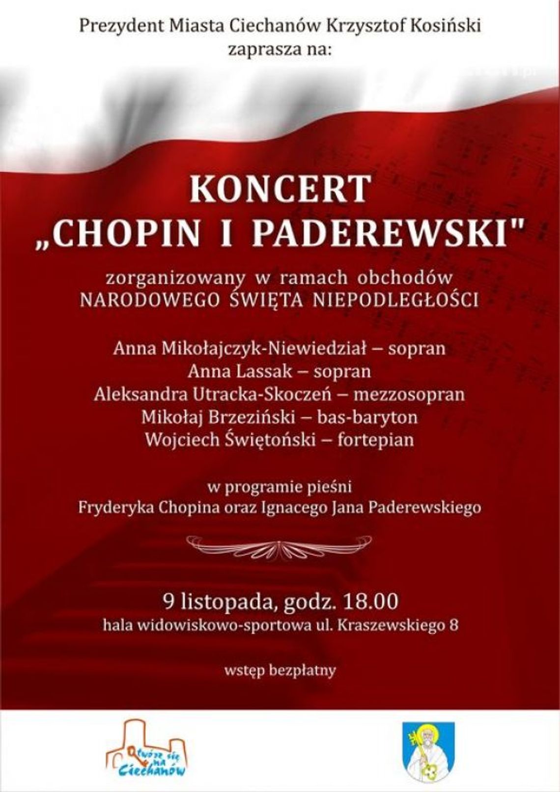 Chopin i Paderewski już dziś w Ciechanowie