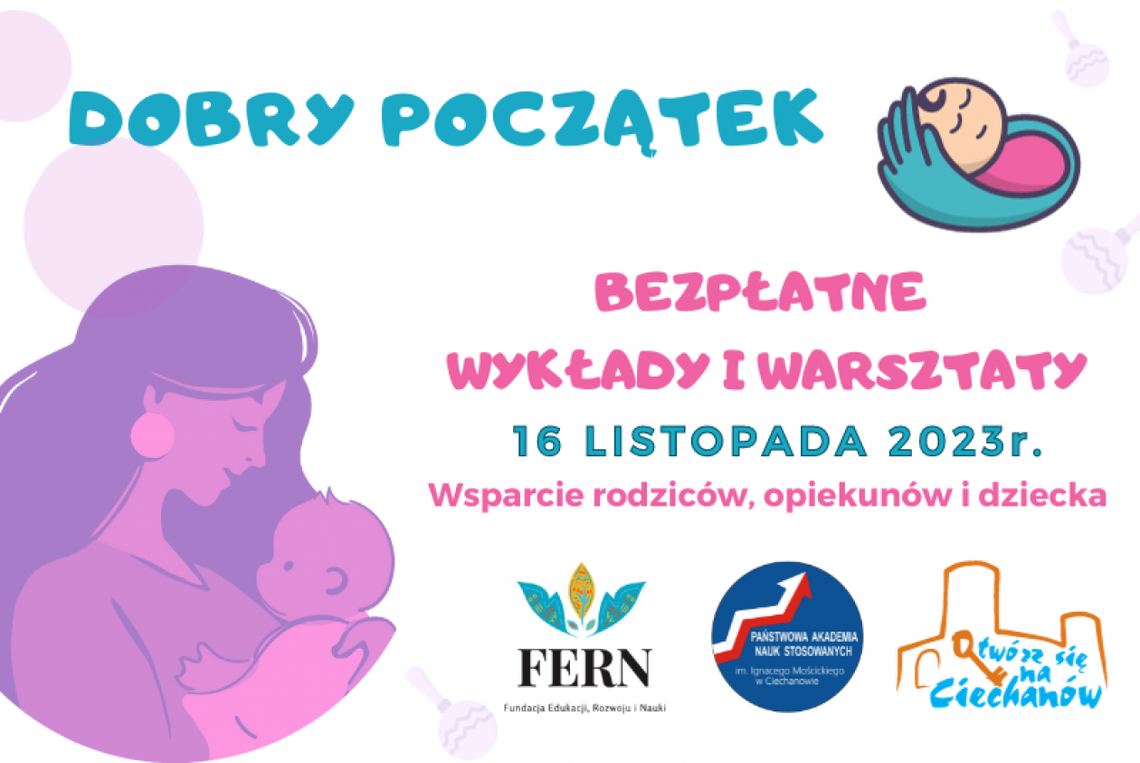 Ciechanów. Bezpłatne wykłady i warsztaty dla osób opiekujących się małymi dziećmi