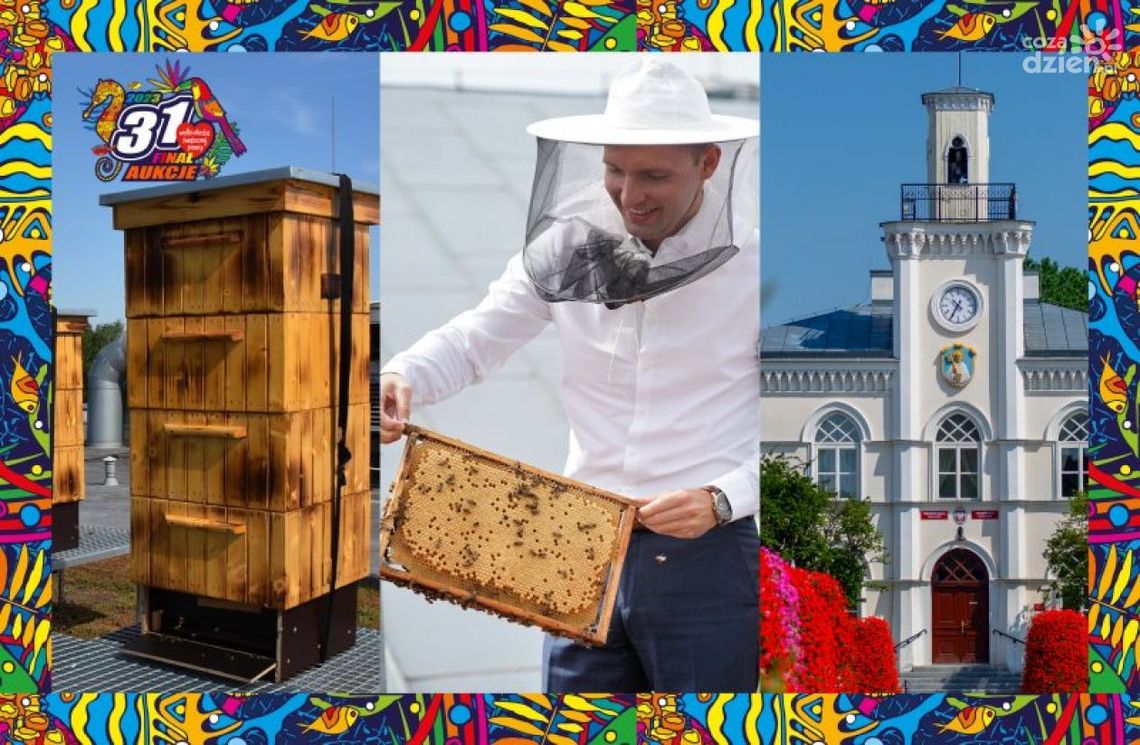Ciechanów. Miodobranie z prezydentem na dachu ratusza w licytacji WOŚP