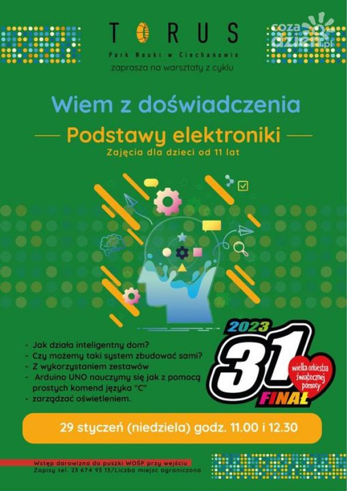 Ciechanów. Park Nauki Torus zagra z WOŚP