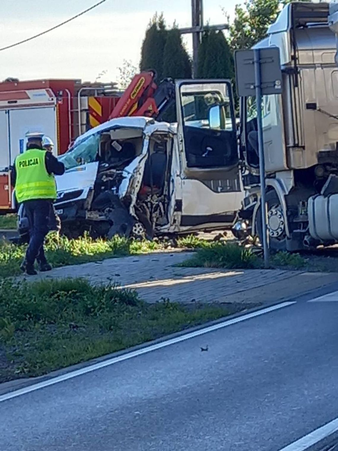 Czołowe zderzenie w Rąbieżu