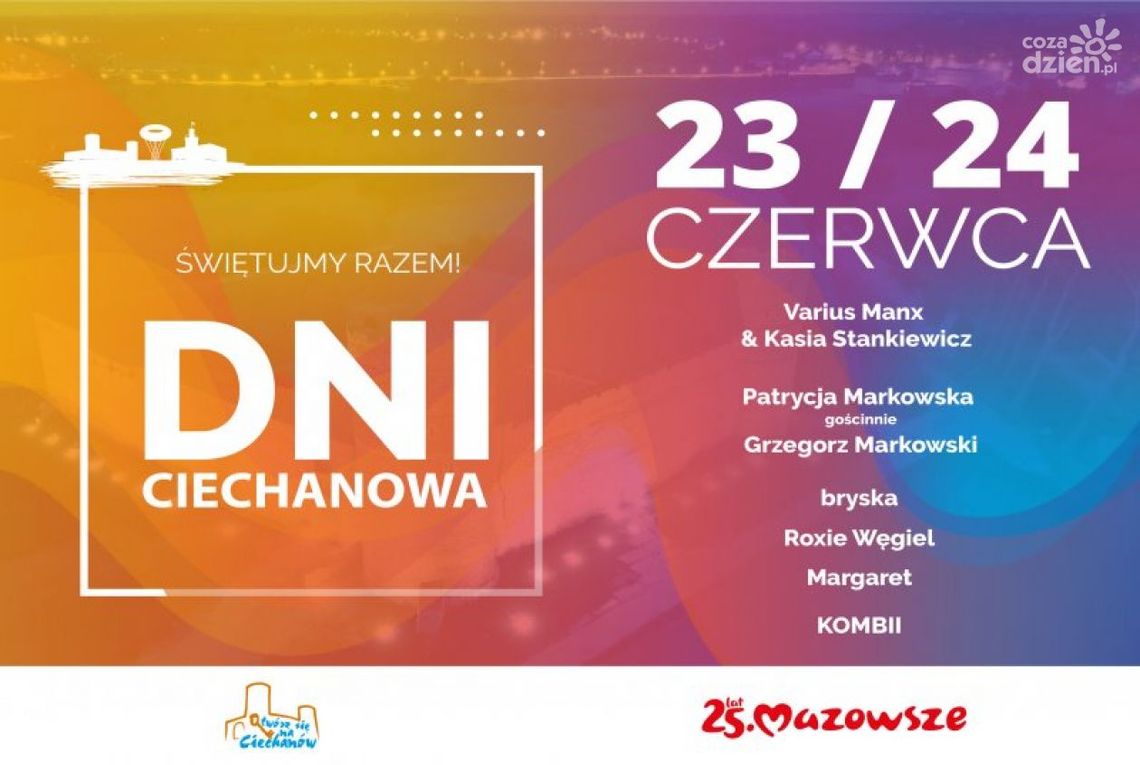Dni Ciechanowa - 7 koncertów, nagrody dla uczniów i smakołyki