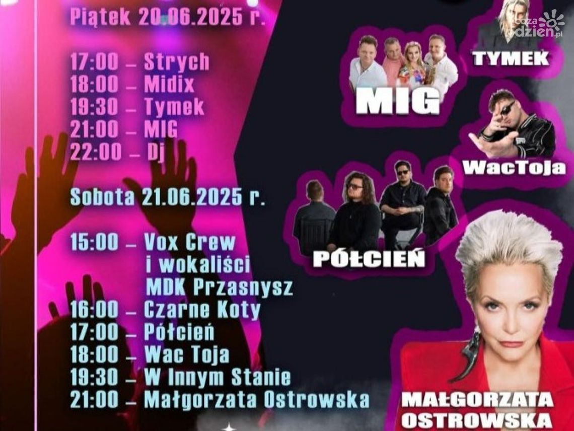 Dni Przasnysza 2025: Dwudniowe święto miasta już 20 i 21 Czerwca!