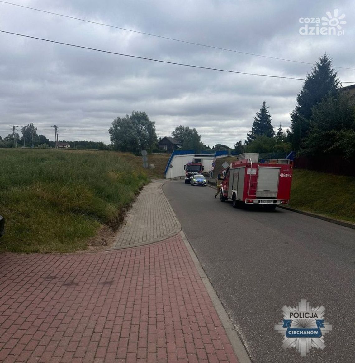 Dramatyczne zdarzenie w Sońsku: kobieta przygnieciona przez własne auto