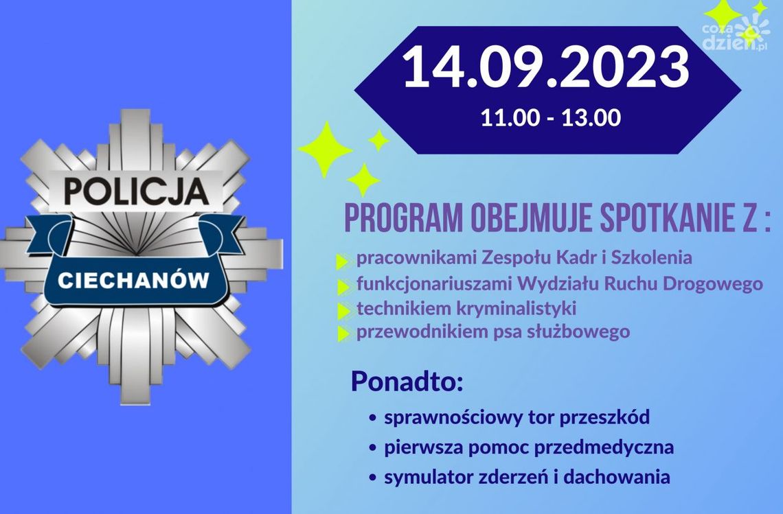 Dzień Otwarty w Komendzie Powiatowej Policji w Ciechanowie - Poznaj pracę policjanta i zobacz, jak wygląda proces rekrutacji!