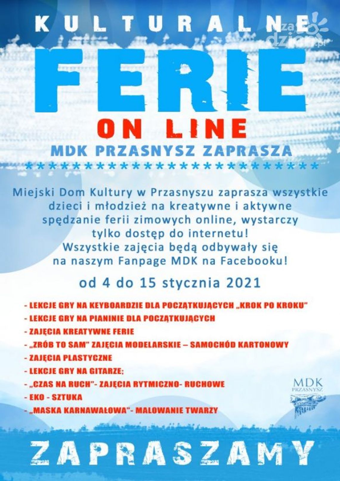 Ferie on-line w Przasnyszu Ferie on-line w Przasnyszu
