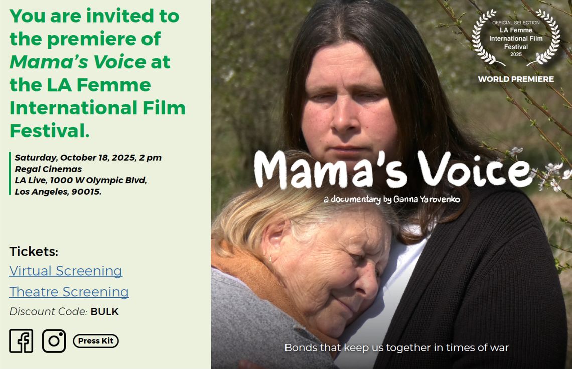 „Głos Mamy”. Film o ukraińskich uchodźcach zrealizowany w Mławie z premierą w Los Angeles!