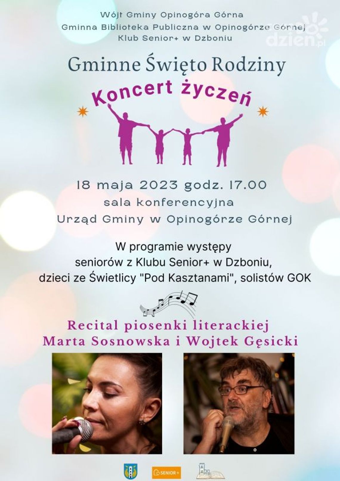 Gminne Święto Rodziny w Opinogórze Górnej - Wzruszające wystąpienia, utwory muzyczne i recital Wojtka Gęsickiego