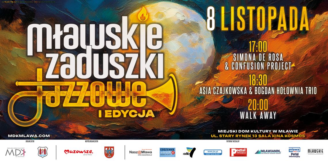 Gwiazdy Jazzu na mławskiej scenie. I Mławskie Zaduszki Jazzowe – wstęp wolny