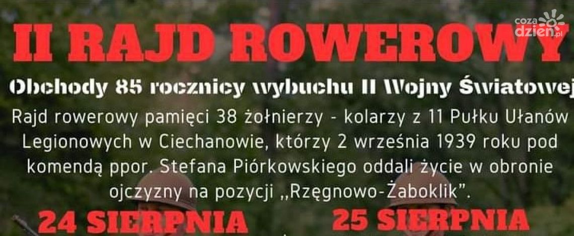 II Rajd Rowerowy: Upamiętnienie 85. rocznicy wybuchu II Wojny Światowej