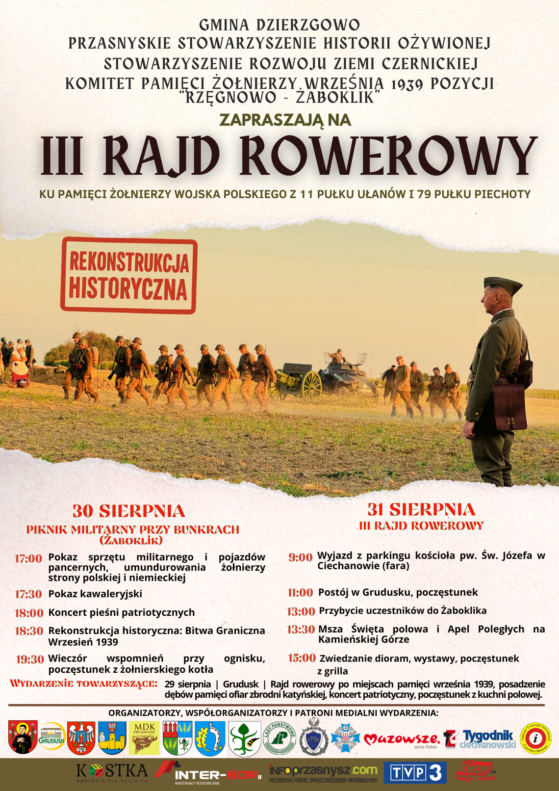 III Rajd Rowerowy oraz II Żaboklickie Spotkania z Historią