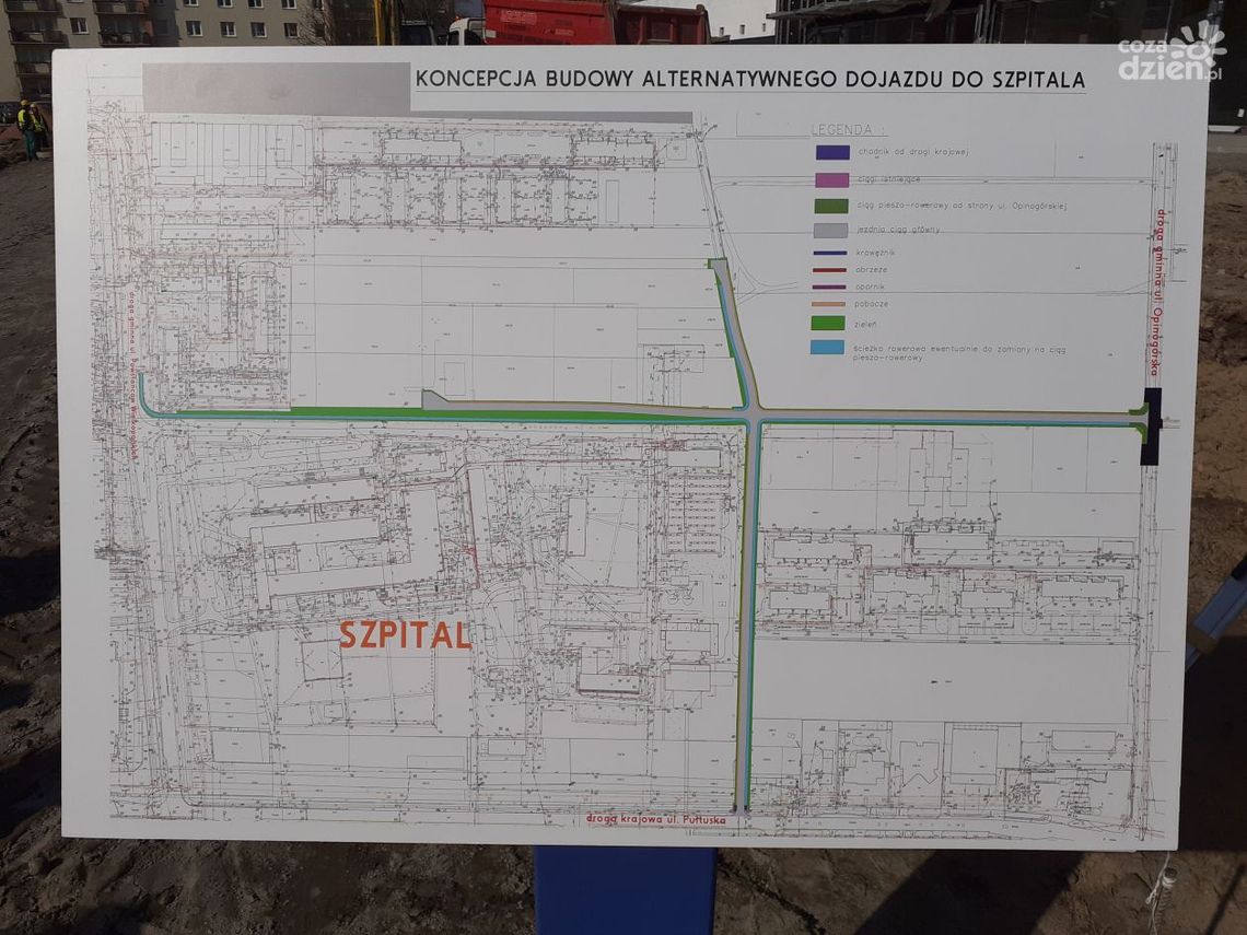 Inwestycja drogowa przy szpitalu w Ciechanowie - lepszy dojazd, większy komfort, bezpieczeństwo