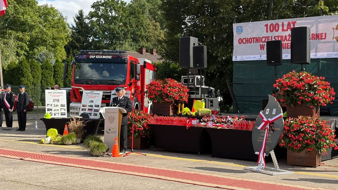 Jubileusz 100-lecia Ochotniczej Straży Pożarnej w Szulmierzu Przemówienie podczas 100 lecia OSP Szulmierz