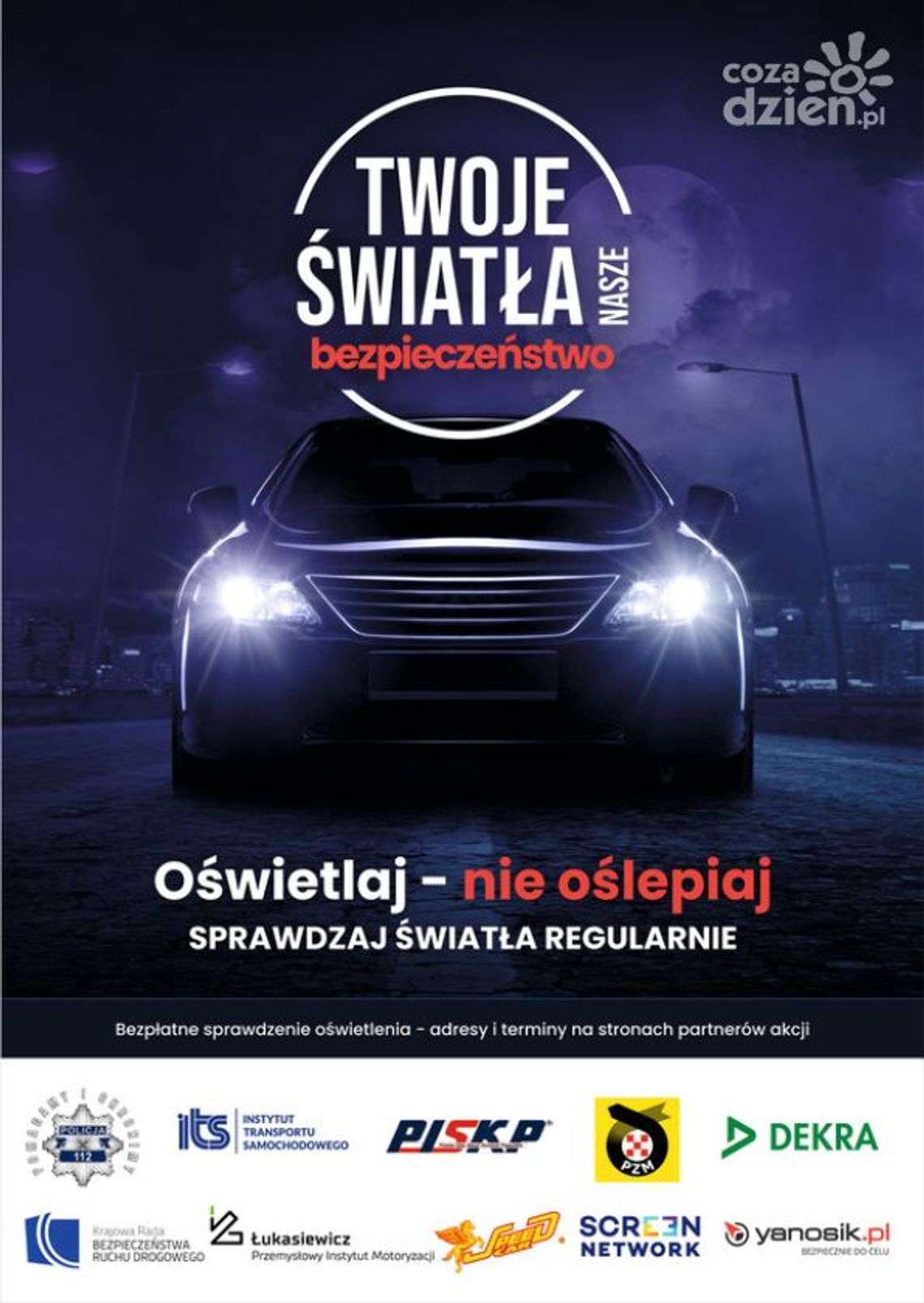 Jutro ostatni dzień darmowej kontroli świateł w Twoim regionie