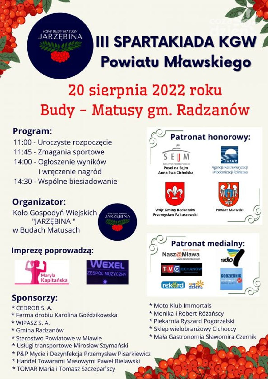 Koła Gospodyń Wiejskich będą rywalizować w Budach - Matusach