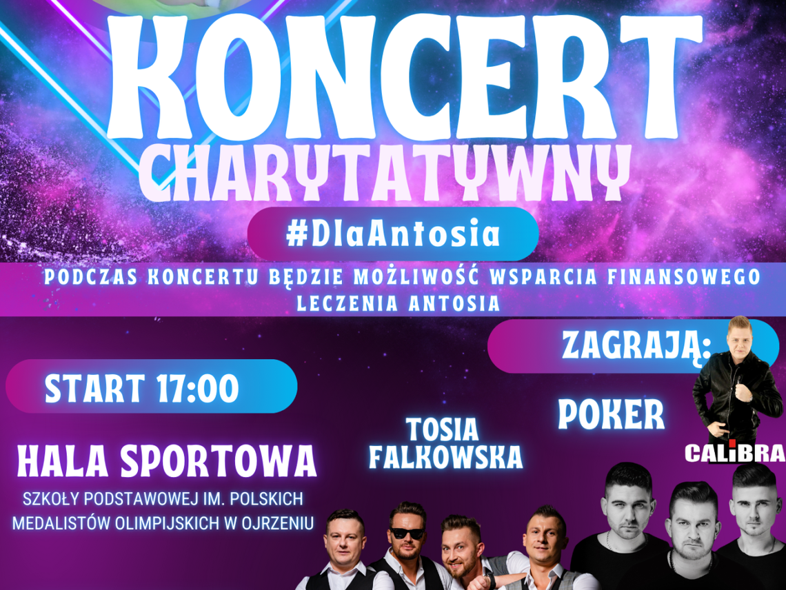 Koncert charytatywny #dlaAntosia w Ojrzeniu – pomoc dla Antosia Malinowskiego