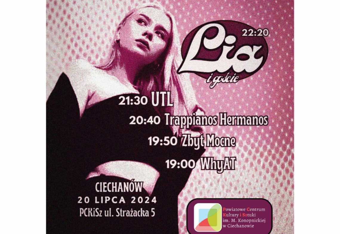 Koncert raperki Lia na plenerowej scenie PCKiSz