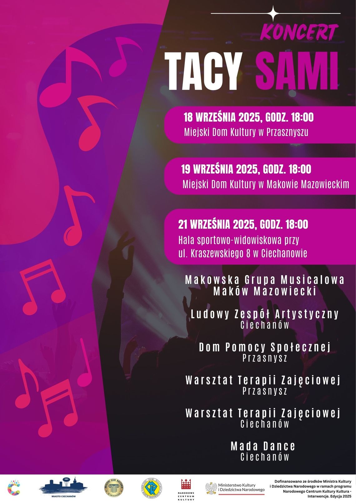 Koncert „Tacy sami” w Ciechanowie – integracja przez sztukę