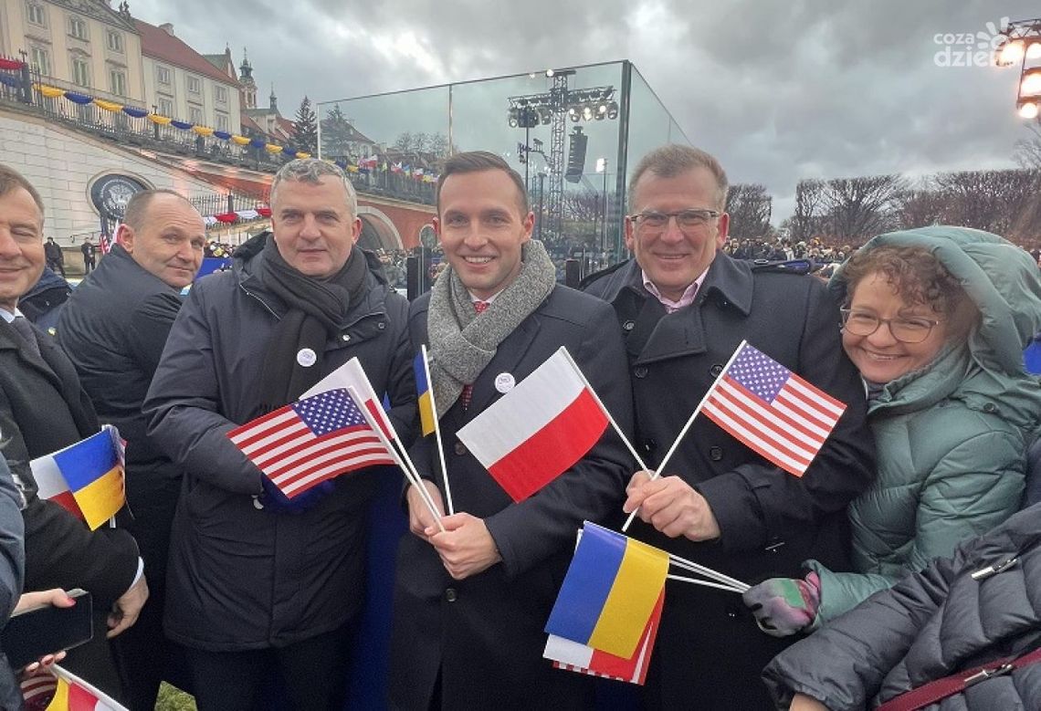 Krzysztof Kosiński na wystąpieniu amerykańskiego prezydenta