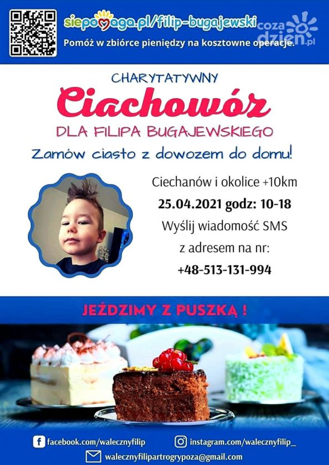 Kup ciasto, pomóż Filipowi. Ciachowóz już jutro!