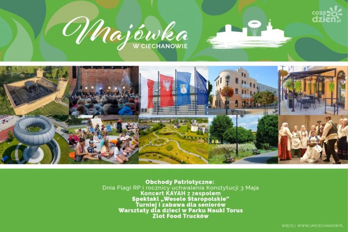 Majówka w Ciechanowie 2025 - koncerty i inne atrakcje - dla każdego