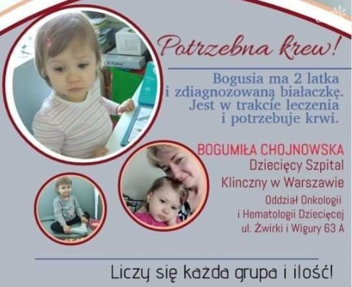 Mała Bogusia potrzebuje pomocy!