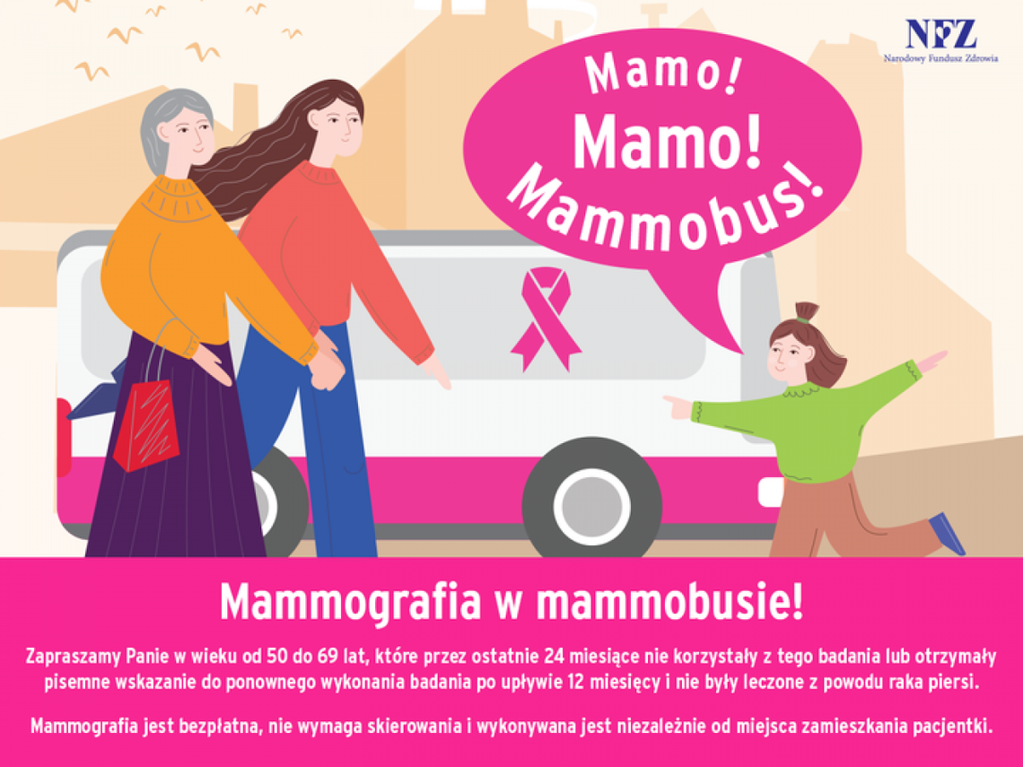 Mammobus przyjedzie do Ciechanowa. Na kobiety czekają bezpłatne badania