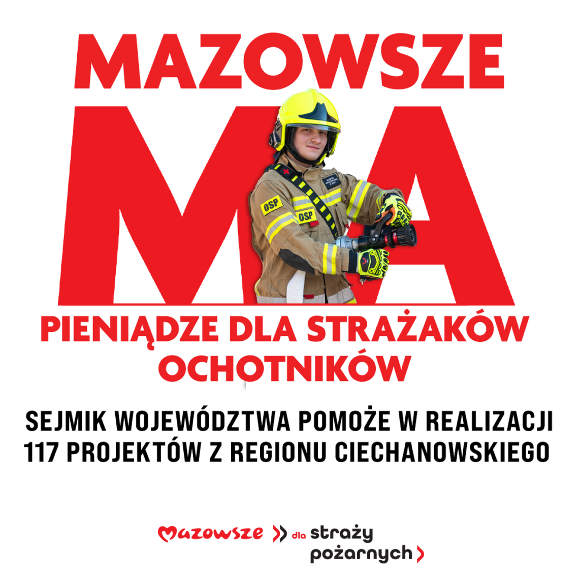 Mazowsze pomaga ochotnikom - nowe wozy i sprzęt dla strażaków z regionu ciechanowskiego
