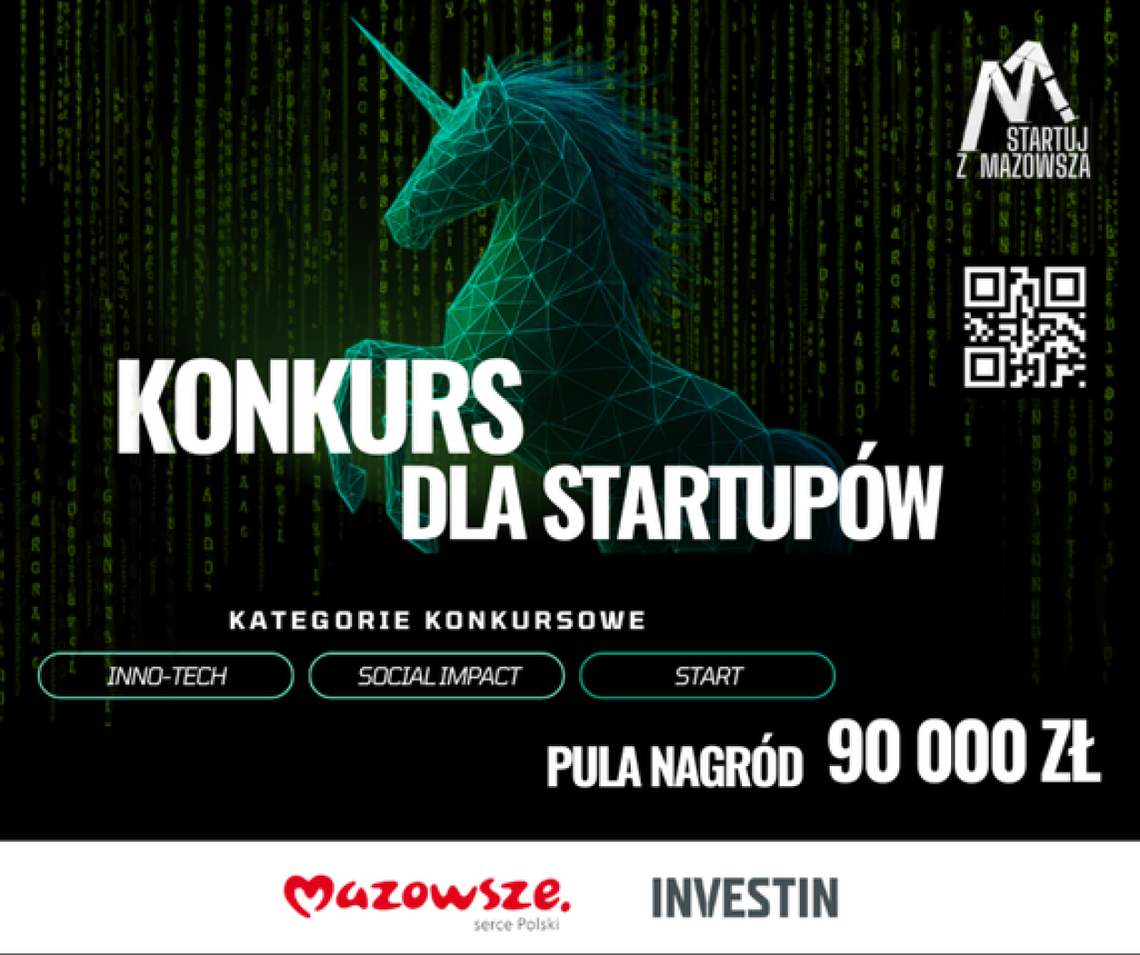 Mazowsze stawia na innowacje: Konkurs "Startuj z Mazowsza" z pulą nagród 90 tys. zł