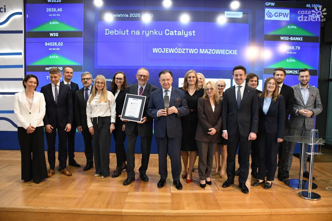 Mazowsze wchodzi na giełdę! Historyczny debiut i 400 mln zł na inwestycje dla mieszkańców