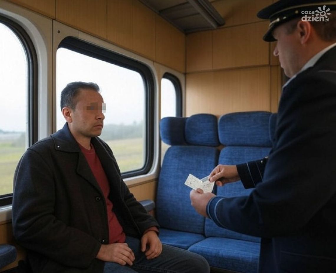 Mężczyzna podróżujący bez biletu zatrzymany przez policję. Poszukiwany na podstawie nakazów sądowych