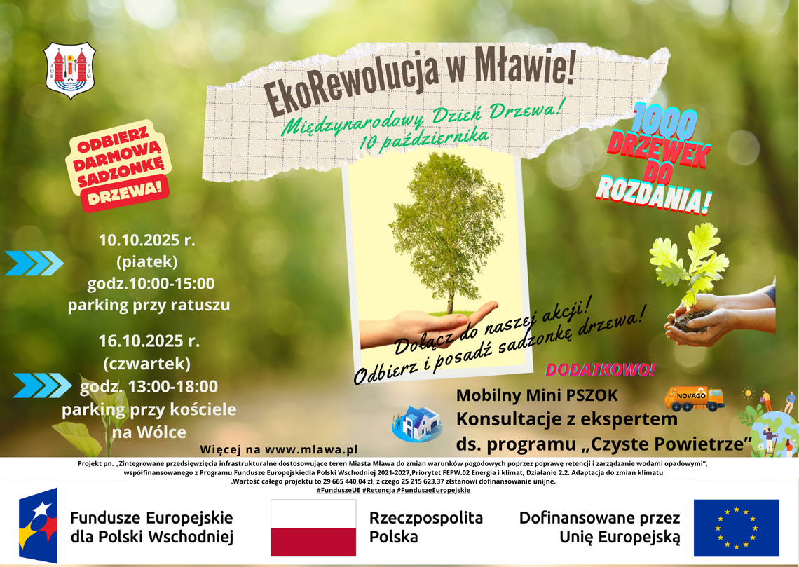 Mława. Miasto rozda 1000 sadzonek drzew!