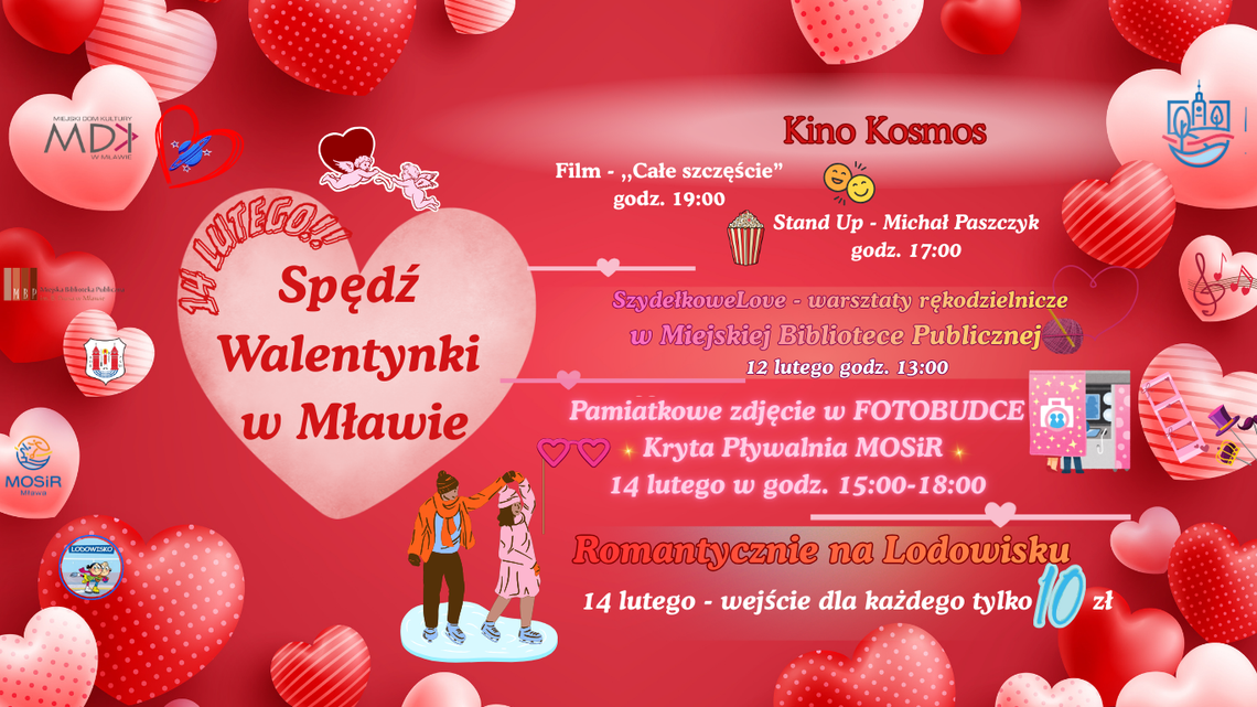 Mława. Walentynki w mieście -co, gdzie i kiedy