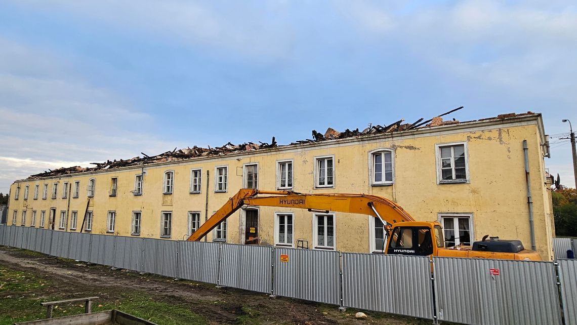 Mława. Z tego budynku zostaną tylko fundamenty Mława. Z tego budynku zostaną tylko fundamenty